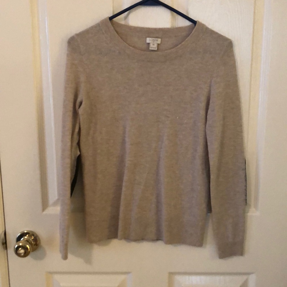 J Crew Sweater w/ Faux Leather Elbow Patches